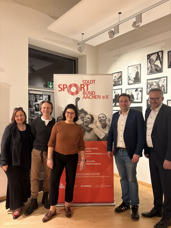 Mitgliederversammlung 2026, Vorstand mit Jens Wortmann, LSB NRW | (c) SSB Aachen e.V.
