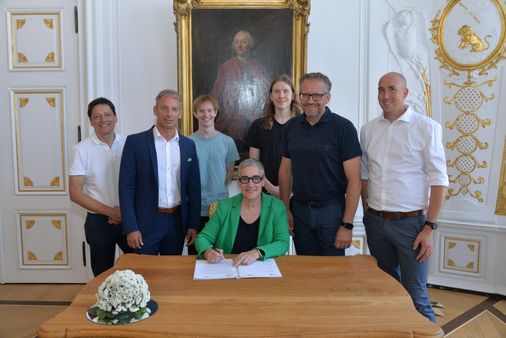 Unterzeichnung "Pakt für den Sport" in der Stadt Aachen. Politik, Verwaltung und Stadtsportbund Aachen e.V. bekräftigen ihre enge Zusammenarbeit.